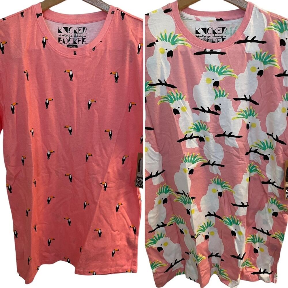 NWT Knicker Bocker Men’s Short Sleeve T-Shirt Bundle 2 Shirts “Vintage Design” M